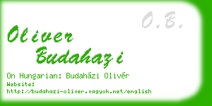oliver budahazi business card