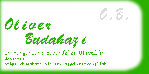 oliver budahazi business card